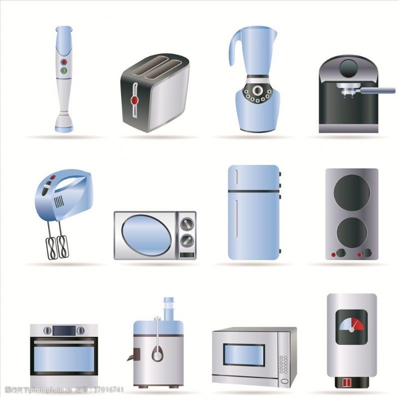 家電矢量圖 現代家居設計的視覺語言與實用寶庫